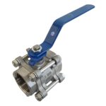 Válvula de Esfera Tripartida 2" BSP Passagem Reduzida - Semi Inox com Vedação em Teflon Reforçado - S1000 - CL300 - Cód: 370020